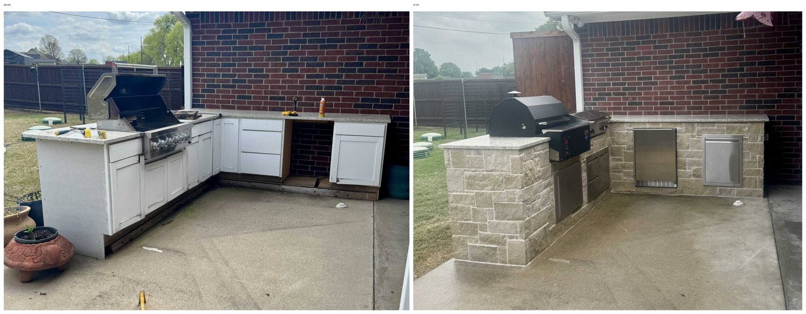Outdoor Kitchen Before & After Outdoor Kitchen Before & After